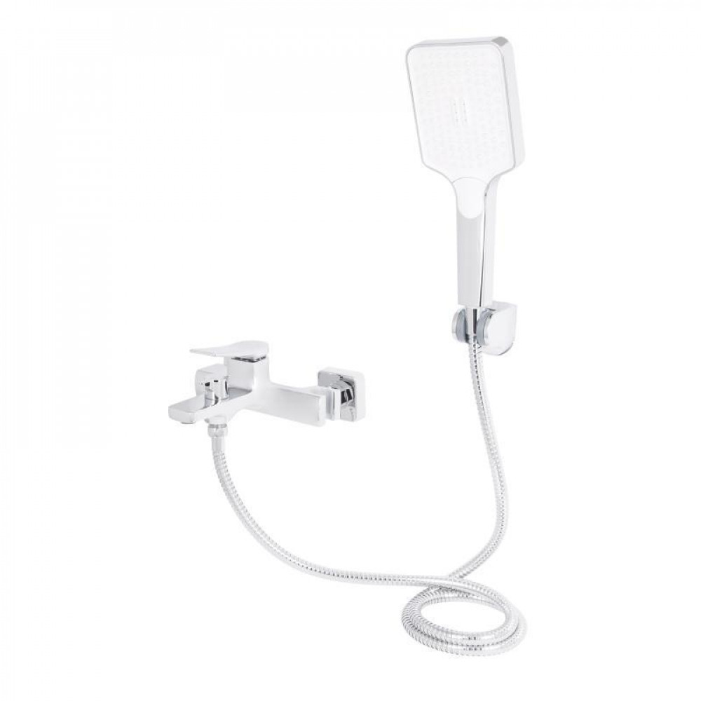 Змішувач для ванни Qtap Nando з душовим гарнітуром QTNAN259CRM48651 Chrome SD00054775