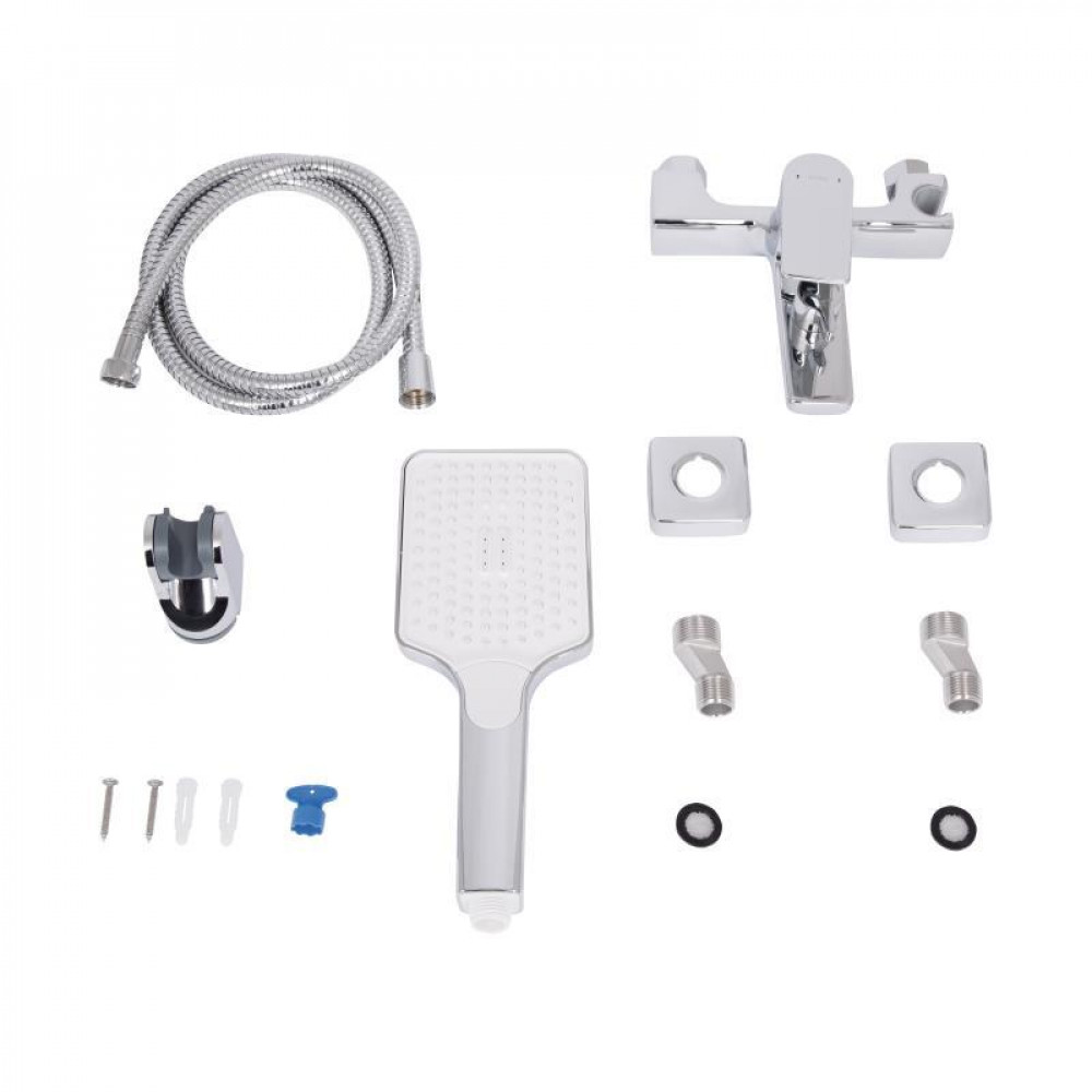 Змішувач для ванни Qtap Nando з душовим гарнітуром QTNAN259CRM48651 Chrome SD00054775