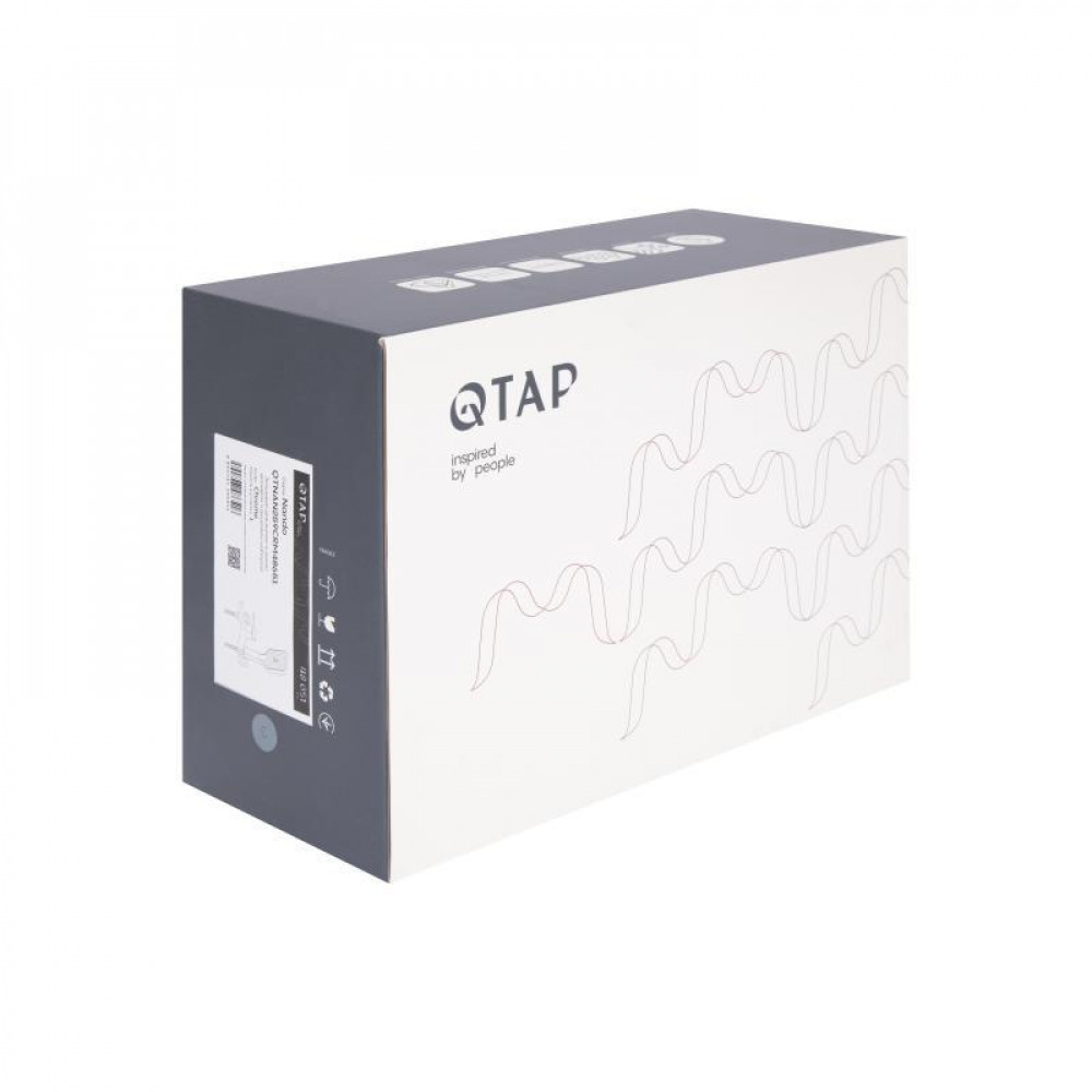 Змішувач для ванни Qtap Nando з душовим гарнітуром QTNAN259CRM48651 Chrome SD00054775