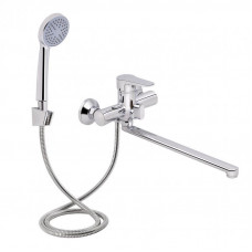 Змішувач для ванни Lidz Nicole 005 з поворотним виливом (з душовим гарнітуром) (k35) LDNIC005CRM22140 Chrome