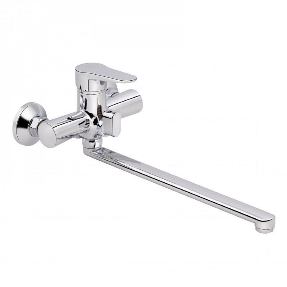 Змішувач для ванни Lidz Nicole 005 з поворотним виливом (з душовим гарнітуром) (k35) LDNIC005CRM22140 Chrome SD00028237