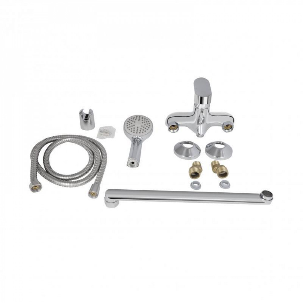 Змішувач для ванни Lidz Wieza 005 з поворотним виливом (з душовим гарнітуром) (k35) LDWIE005CRM45411 Chrome SD00051535