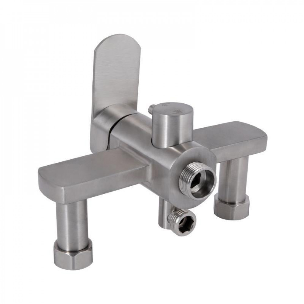 Змішувач для ванни Lidz Luna 005 (з душовим гарнітуром) (k35) LDLUN005NKS46093 Nickel SD00052217