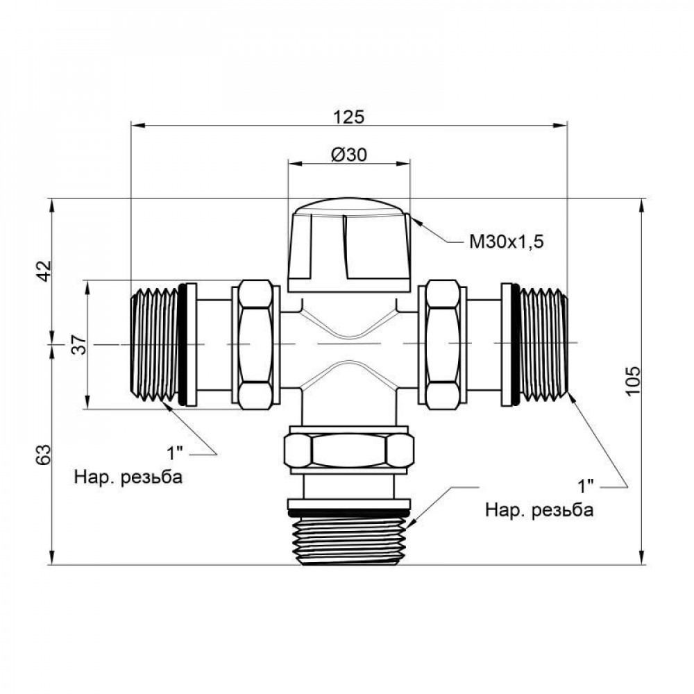 Зонний вентиль Icma 1"х3 №301 SD00003963